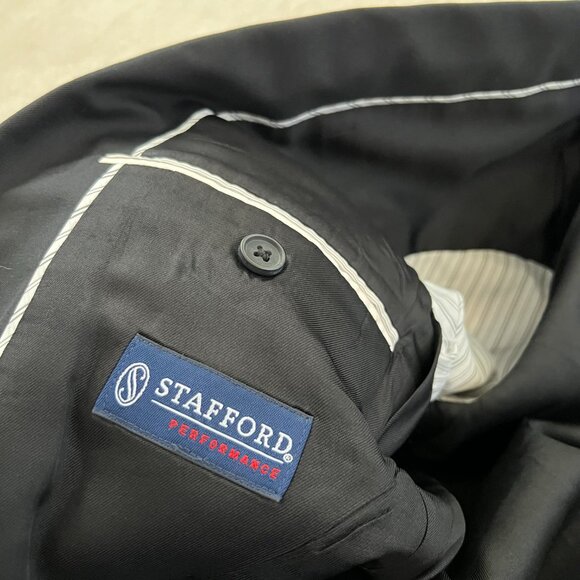 Stafford Performance Classic Fit Black Wool Blazer Suit Jacket 38S 38 Short - Picture 2 of 15